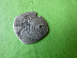 uralte mir unbekannte Silbermünze 18 mm