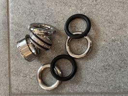 Modeschmuck Ringe Konvolut, 6 Stück, sehr guter Zustand