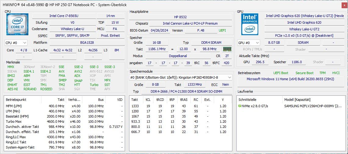 Hewlett Packard Schede madri: HP 250 G7 Notebook Mainbord – Usato da Root venduto da Tech-Nick 3