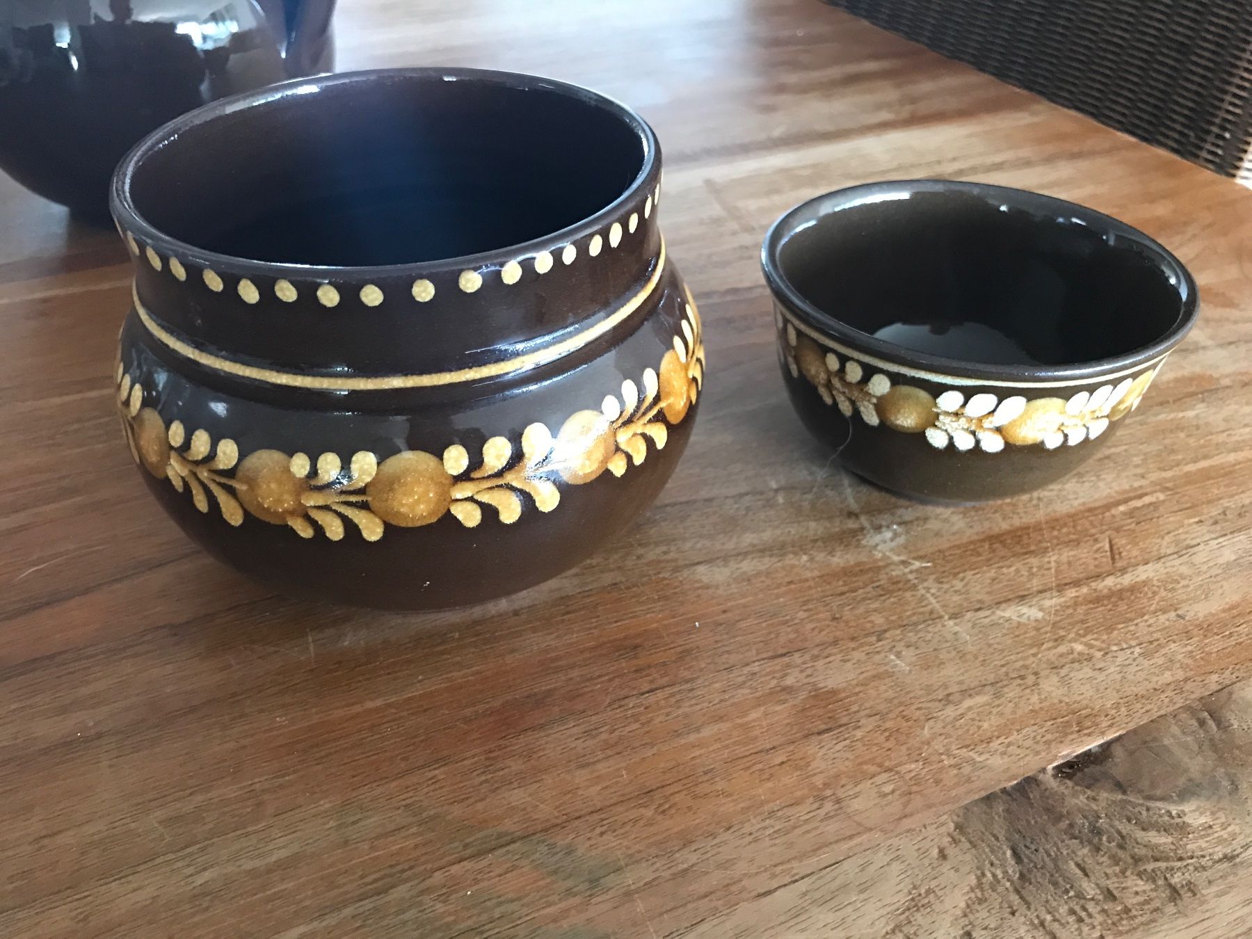 Set di piatti: Vintage 3-er set aus Keramik – Usato da Regensdorf venduto da Spyke55 2