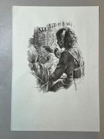 Edmund Kässner Lithografie original signiert 30x42cm
