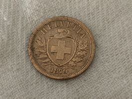 2 centimes/Rappen 1879
