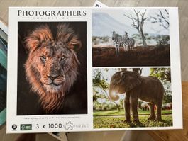 Puzzle 3 x 1000 Photographers Collection animaux neuf