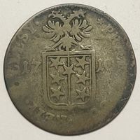 Monnaie cantonales valais-évêché de sion 1 batzen 1710