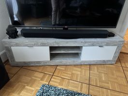 TV-Lowboard Holzoptik grau 160x40 cm guter Zustand