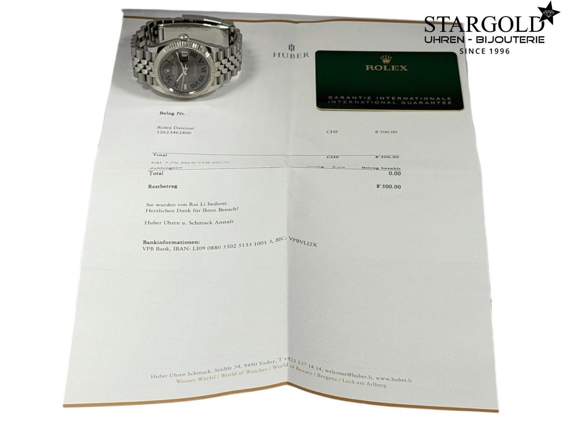 Rolex Orologi: Rolex Datejust "Wimbledon" 36 - 126234 – Usato da Zürich venduto da Stargold-Uhren 2