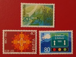WERBEMARKEN SATZ 642 - 644 1980** POSTFRISCH