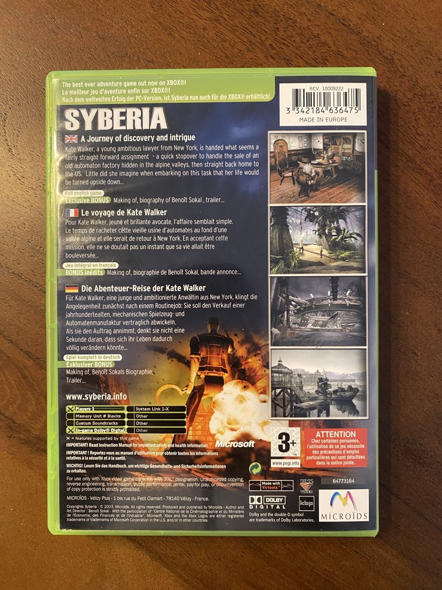 Microsoft Giochi: Syberia für Xbox – Usato da Thunstetten venduto da Virus_33 2