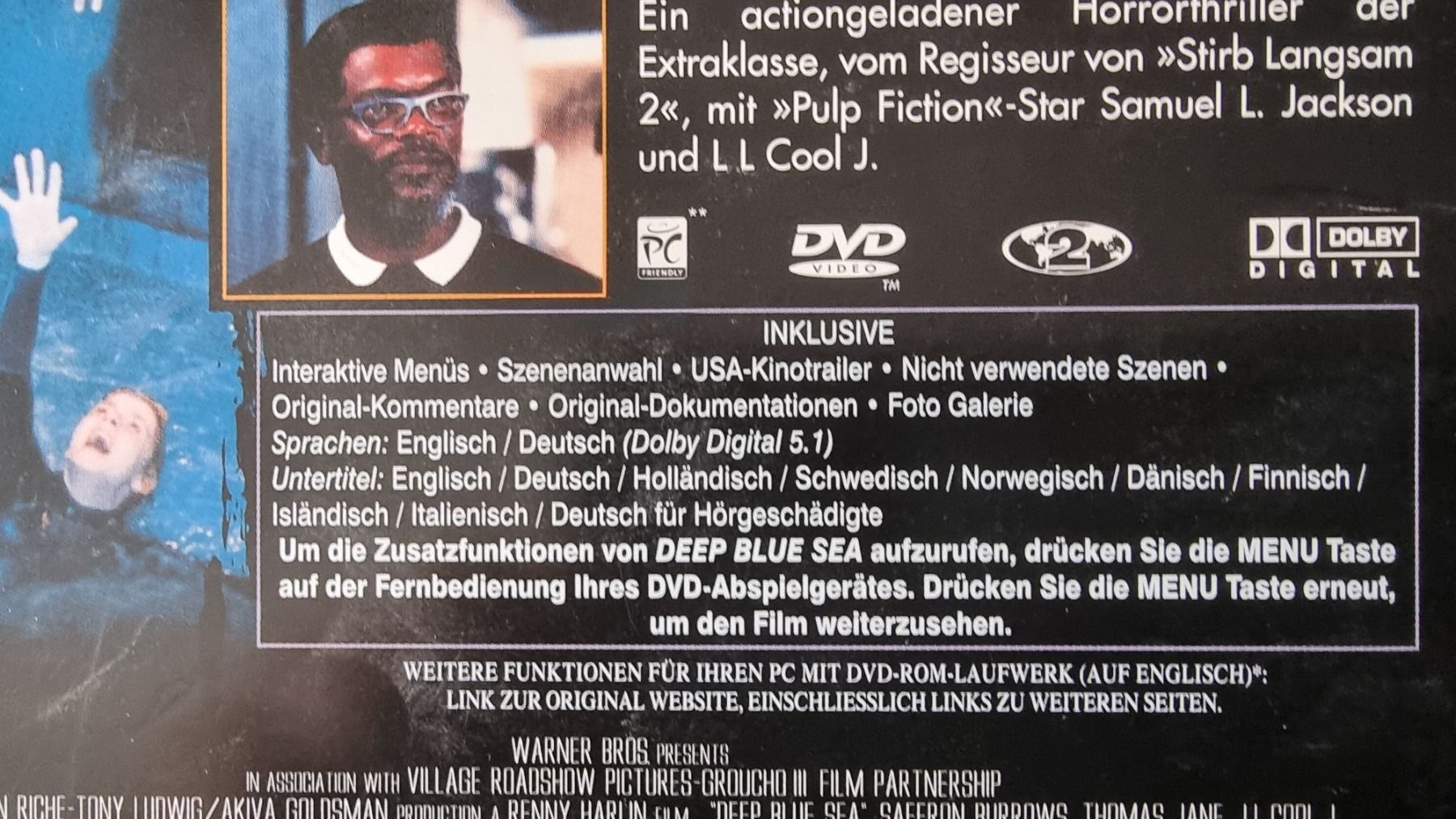 Tutti i DVDs: DVD Deep Blue Sea / Samuel L. Jackson – Usato da Oetwil am See venduto da fineli2 1