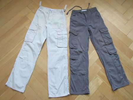 2 Hosen von Bershka, Baggy, Gr. 34