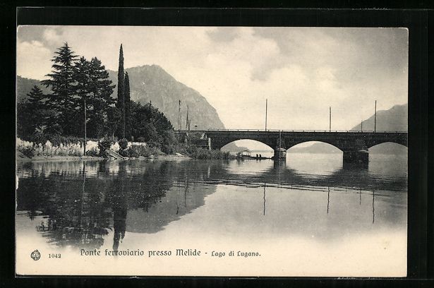 Cartes postales: Melide, Ponte ferroviario presso Melide, – D'occasion à Berlin par bartko-reher