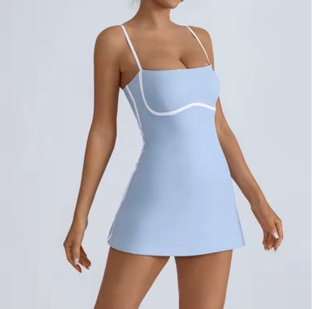 HELLBLAUES TRÄGERKLEID/ JUMPSUIT KLEID SPORT
