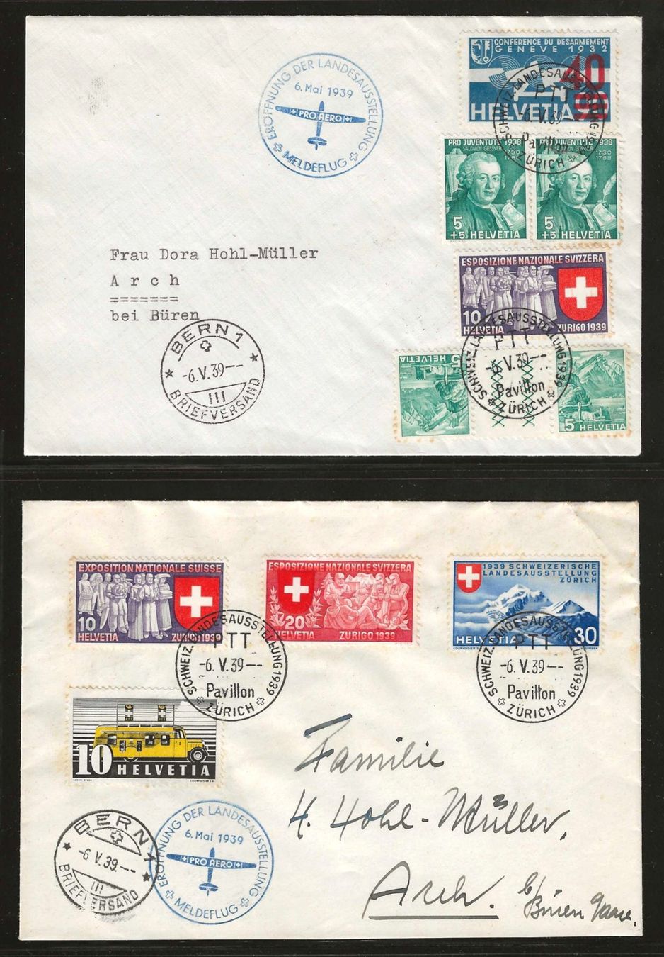 Tutti i francobolli: 1939 : 2 Landi Flugpost Briefe – Usato da Gümligen venduto da Geniusbuy