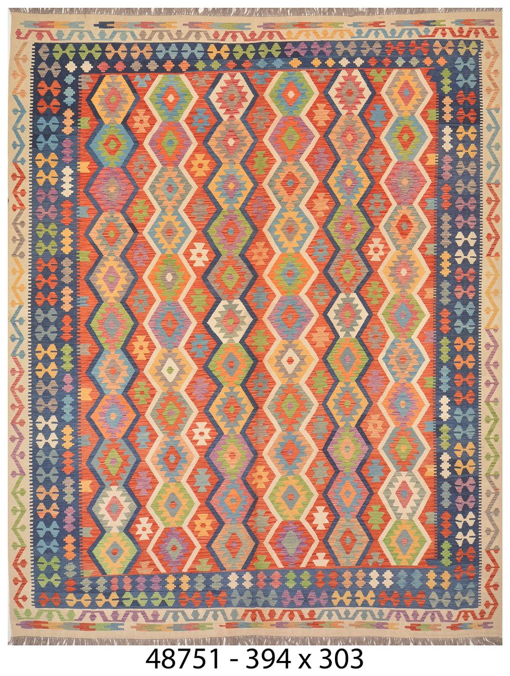 Kelim Tappeti: Oriente Kelim Teppich 400x300 cm – Nuovo e nell'imballaggio originale da Lahore venduto da Fairways79