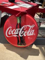 Panneau Coca-Cola lumineux rond vintage RARE 50cm