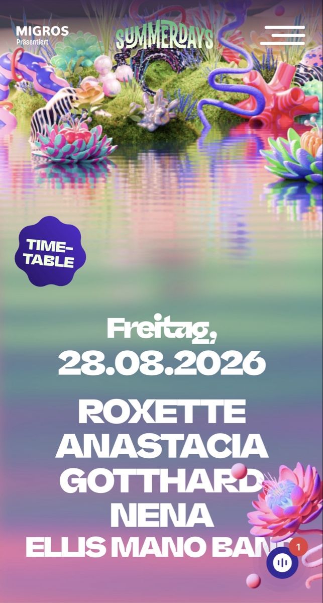 Billets: 1 Ticket Summerdays 1-Tagespass Freitag – Neuf avec emballage d'origine à Appenzell par Jenzler