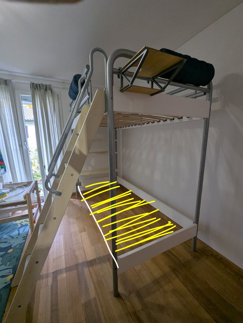 Hasena Letti: Hasena Hochbett - Loft bed, Metal frame – Usato da Zug venduto da pol_by8p 3