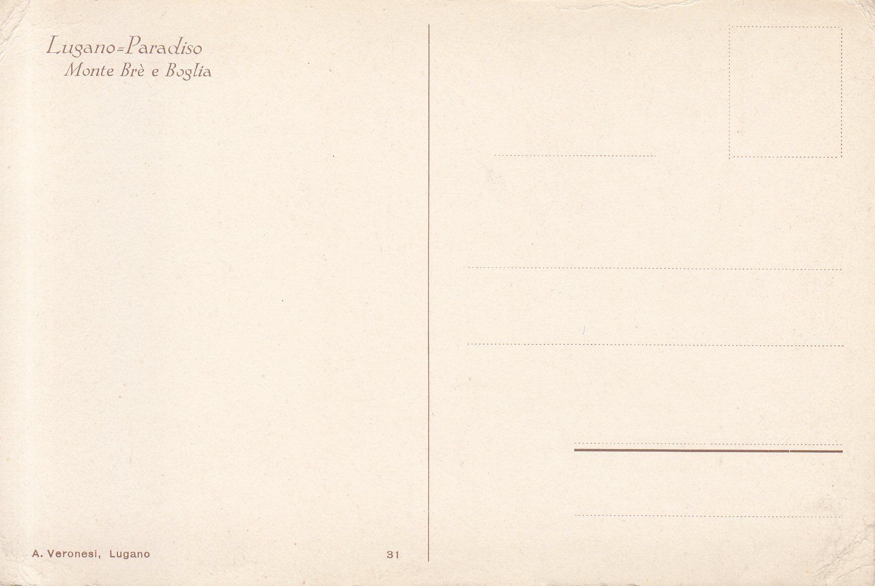 Cartoline postali: Lugano Paradiso, ca. 1930 – Usato da Bürglen TG venduto da StampGraf 1