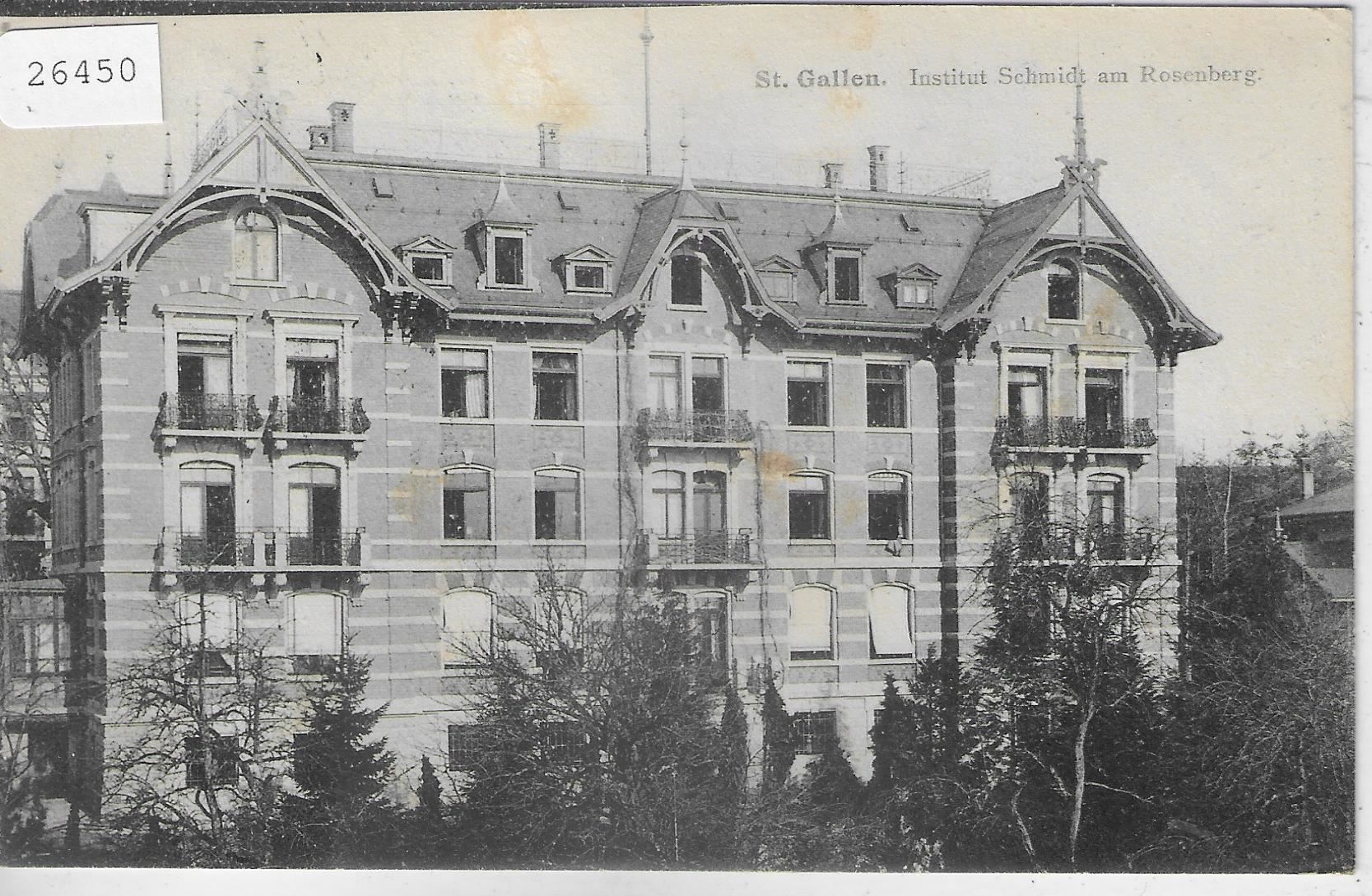 Cartoline postali: St. Gallen - Institut Schmidt am – Usato da Ettingen venduto da Kartenplanet