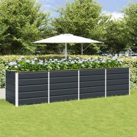 vidaXL Pflanzkübel Anthrazit 240 x 80 x 75 cm Stahl