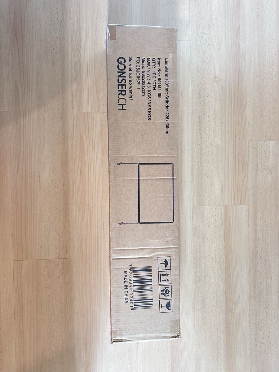 Home Cinema: Beamerleinwand 226x130cm / neu! – Nuovo e nell'imballaggio originale da Lampenberg venduto da Graziella_