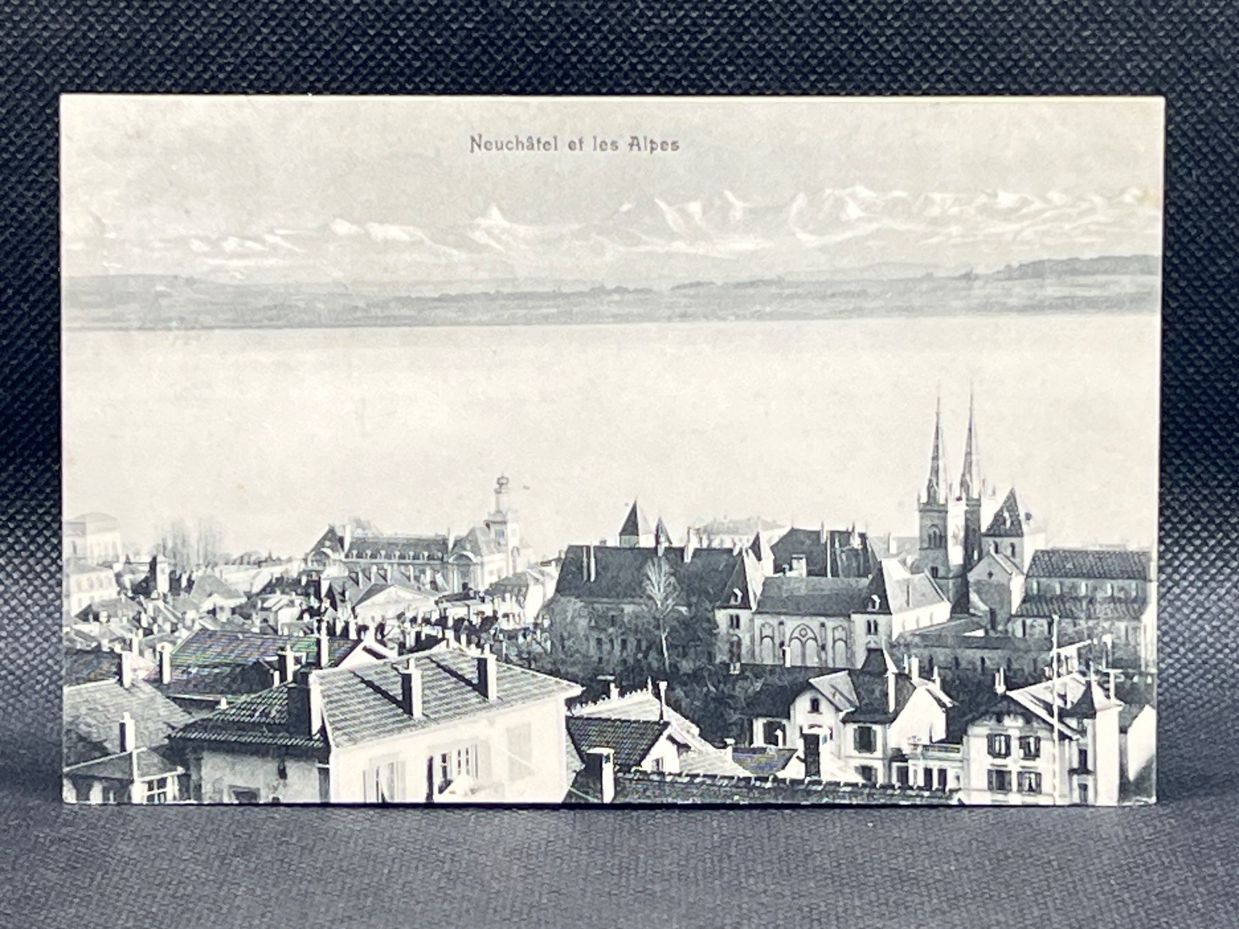 Ansichtskarten: Neuchâtel et les Alpes – Gebraucht aus Widnau von Brusi9