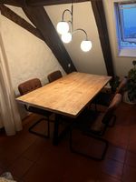 Esstisch 180 × 90 cm – Holz & Metall – Industrial / Loft – s