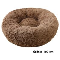 Hundebett Katzenbett Haustierbett 100 cm - Braun