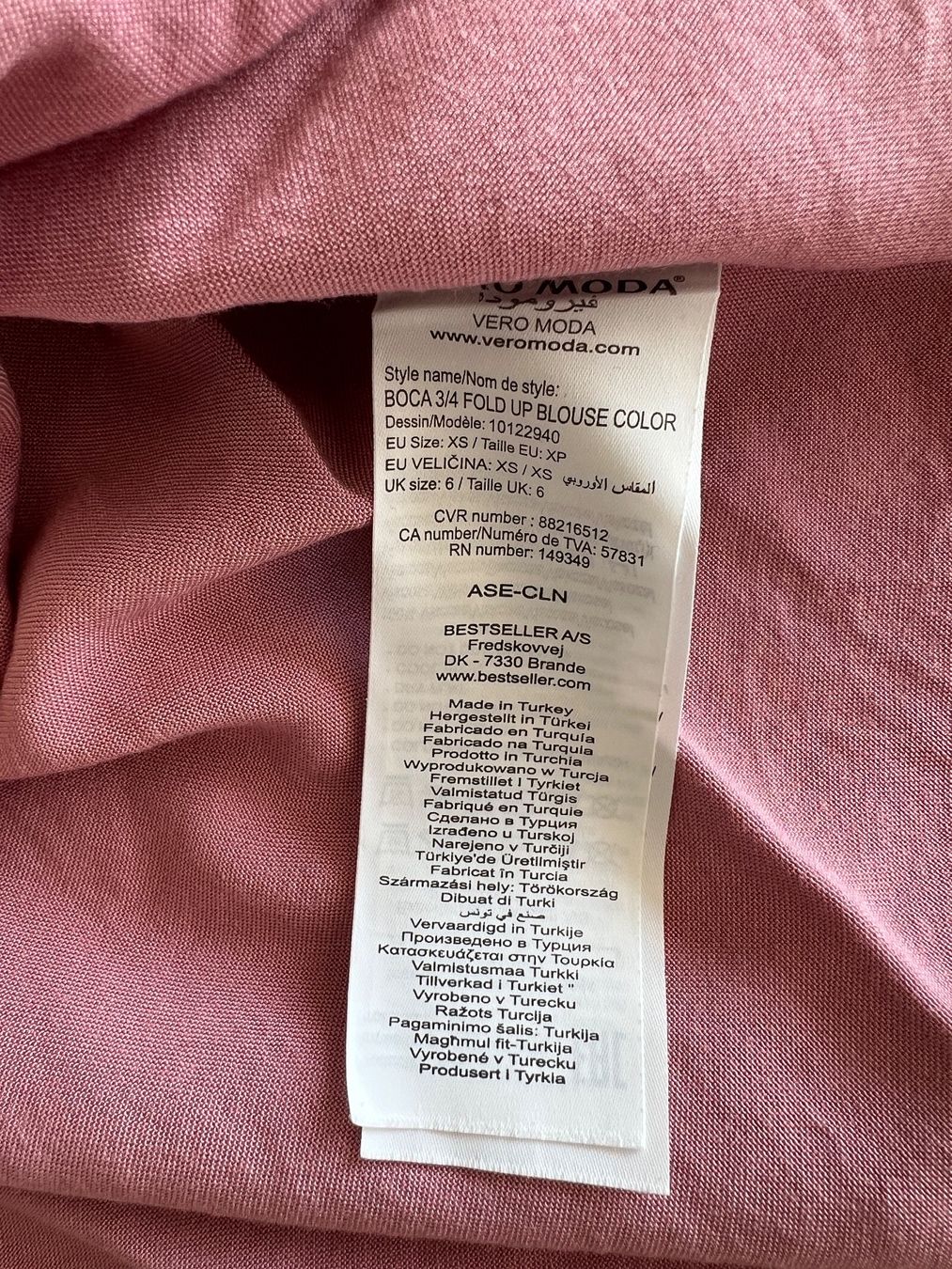 Vero Moda Camicette: Vero Moda - Bluse 3/4 Ärmel - XS - altrosa – Usato da Büetigen venduto da Jabo 6