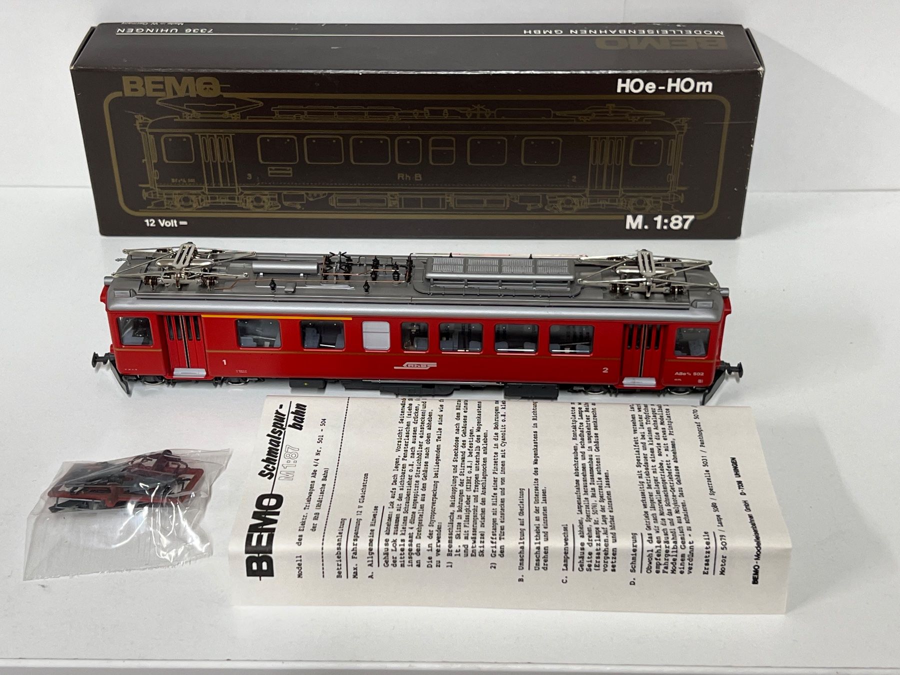 Bemo Modellini di ferrovie: Bemo H0m 1265/2 - RhB ABe 4/4 Nr.502 – Nuovo (secondo la descrizione) da Neuenhof venduto da ludovicco 1