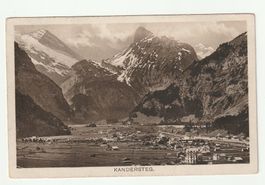 1916, Kandersteg, Antike Sepia-Postkarte im Berner Oberlan