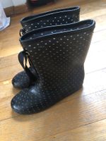 Bottes de pluie noires avec rubans pour fille taille 35