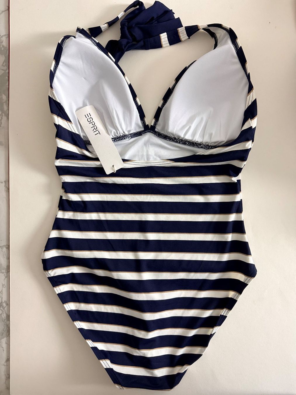 Esprit Costumi da bagno & Bikini: ESPRIT, Badekleid, Grösse 42, Farbe Blau/Weiss – Nuovo e nell'imballaggio originale da Rudolfstetten venduto da gst_g7xl 5