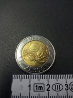 Italienische 500 Lire Bi-Metall Münze, Jahrgang 1998