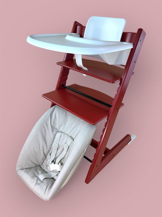 Stokke® Tripp Trapp inkl. Babyset, Newborn & Tray / Warm Red 1