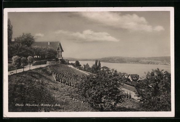 Cartoline postali: AK Kilchberg, Oberer Mönchhof, Panorama – Usato da Berlin venduto da bartko-reher