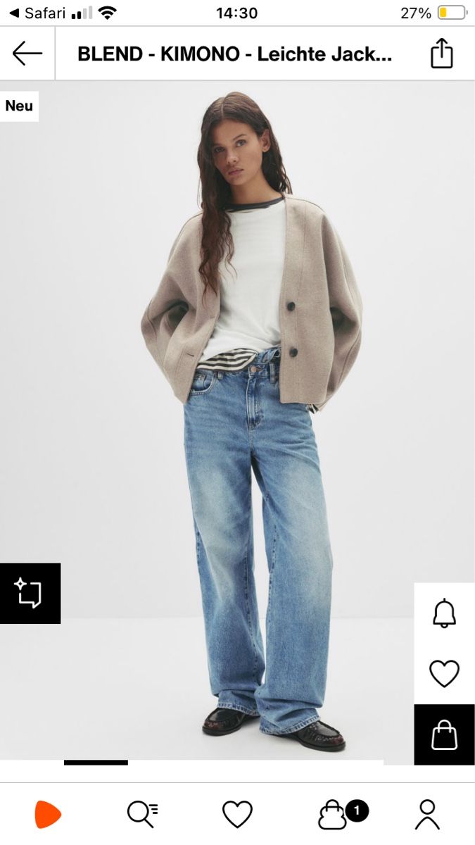 Pull&Bear Giacche: Blend Kimono Jacke, Pull & Bear, Gr. L, NEU – Nuovo e nell'imballaggio originale da Luzern venduto da bettygreen 2