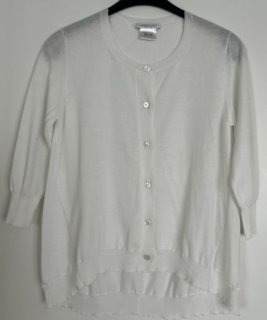Lamberto Losani Sommer Cardigan, weiss, Grösse S, Top!