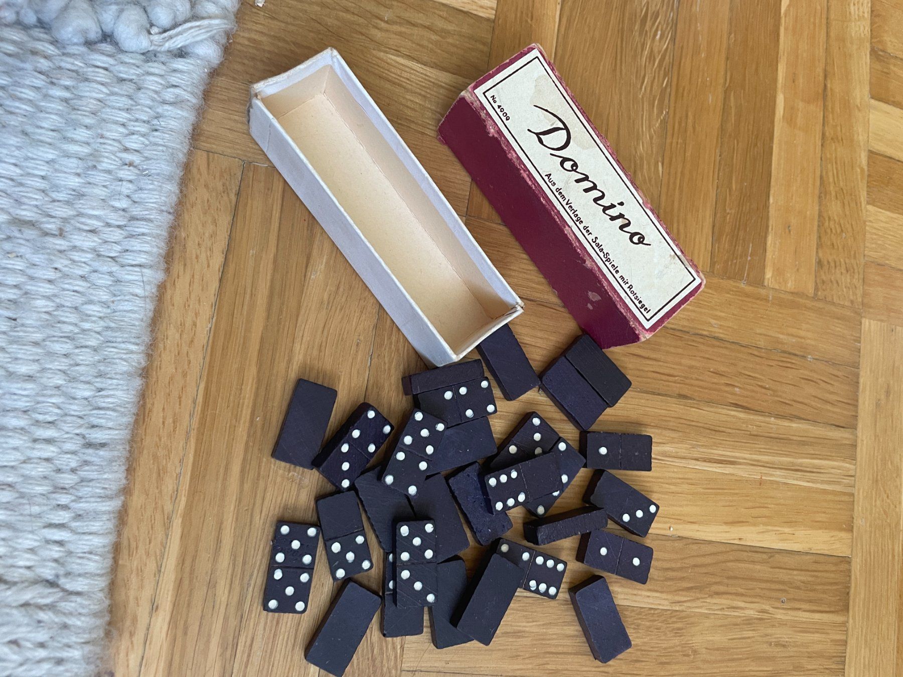 Giochi: Antikes Mini Domino Spiel – Usato da Dietlikon venduto da VintageStudioZurich 1