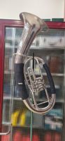 Gut erhaltenes tenorhorn  in Silber mit Koffer