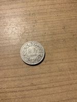 Sehr seltene 2 Schweizer Franken Silber Münze Jahrgang 1886
