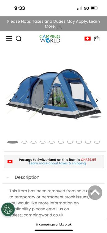 Outwell Zelte: Outwell Explorer Zelt - camping set. – Gebraucht aus Koppigen von aline58 5