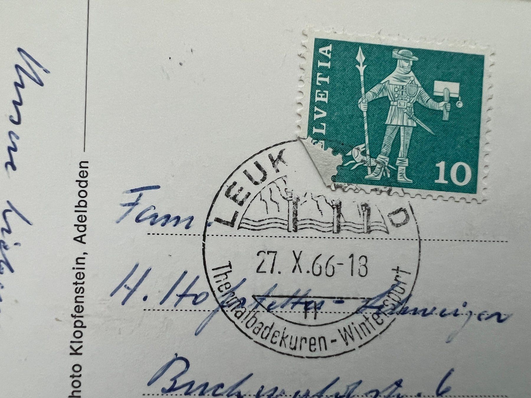 Cartoline postali: AK  1966 Leukerbad   (G1504) – Usato da Hinwil venduto da Sidi4 1
