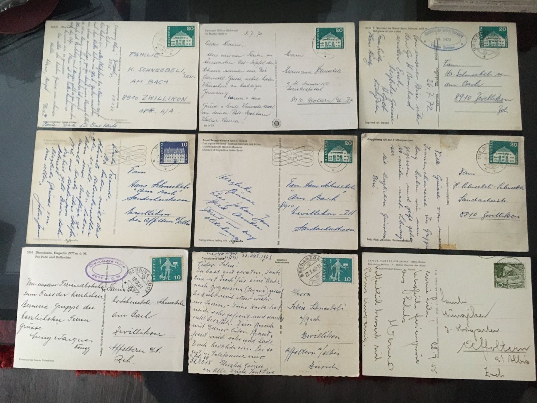 Cartoline postali: 9x ancienne carte Postale Postkarten CH – Usato da Grand-Lancy venduto da Dany1973 1