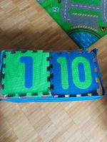 Puzzlesmatte mit Zahlen und Tieren, Spielmatte für Kinder