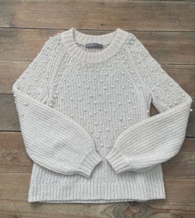 Hallhuber Donna Pullover mit Perlen, Gr. 36, Oversized!