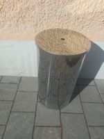 Wäschetonne Wäschekorb Edelstahl Metall rund silber