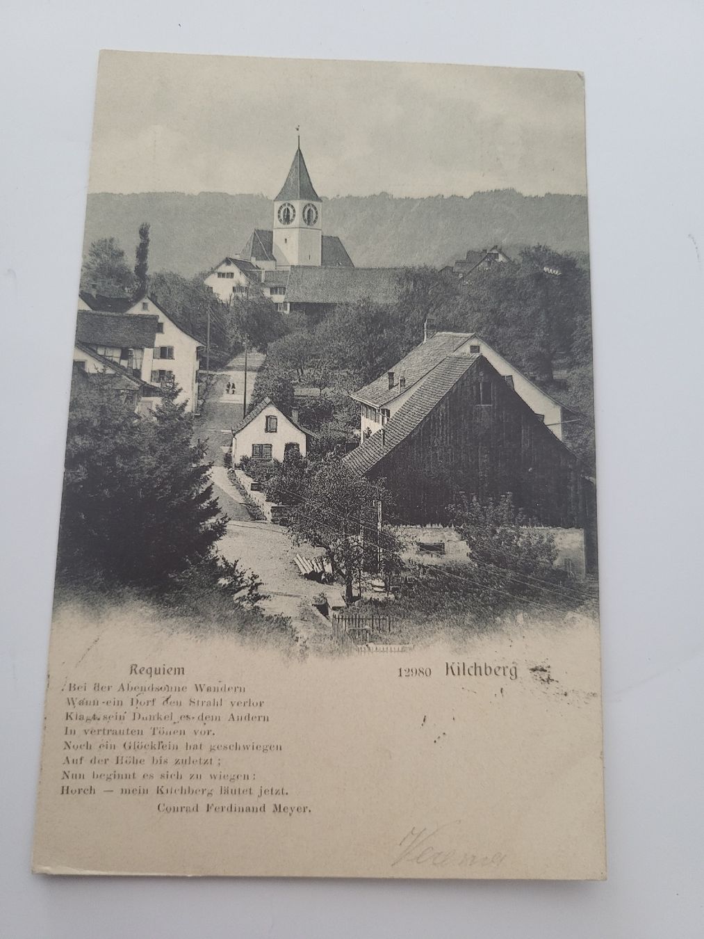 Cartes postales: Ansichtskarte Kilchberg mit Kirche 1904 RN – D'occasion à nunningen par mic_88k2
