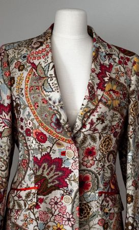 ETRO Jacquard- Mantel mit Blumenmuster