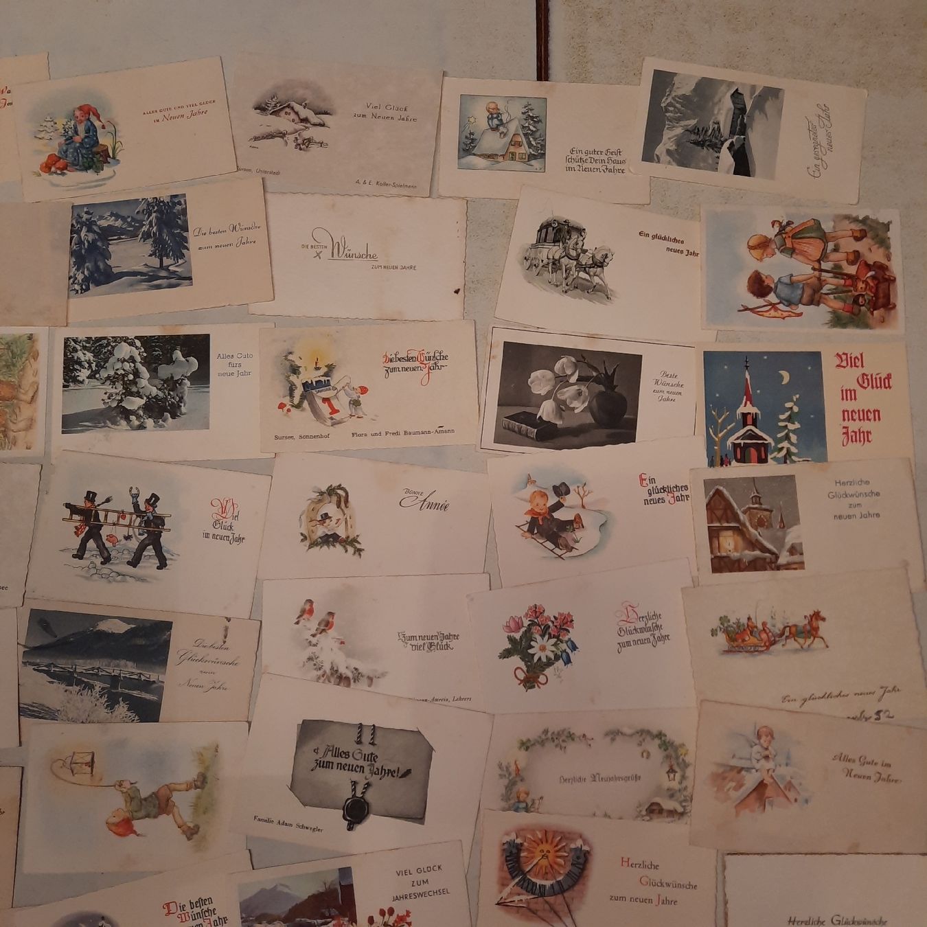 Cartoline: Sammlung kleine Neujahrskarten von ca. 1950 – Usato da Nottwil venduto da mar_jqm7 6